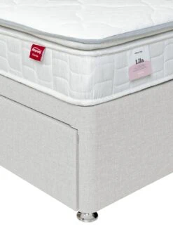 Airsprung Lila Pillowtop Divan -Oleu Furniture Shop VO8F3 SQ5 0000000215 LIGHT GREY SLd2