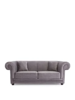 Very Home Salvador 3 Seater Fabric Sofa -Oleu Furniture Shop VOOLT SQ2 0000000005 GREY SLf