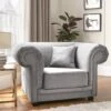 Very Home Salvador Fabric Armchair -Oleu Furniture Shop VOOLY SQ1 0000000005 GREY RSr