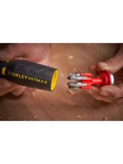 Stanley FatMax Fatmax Ratchet Screwdriver With 12 Bits -Oleu Furniture Shop VP040 SQ6 0000000099 N A SLd4