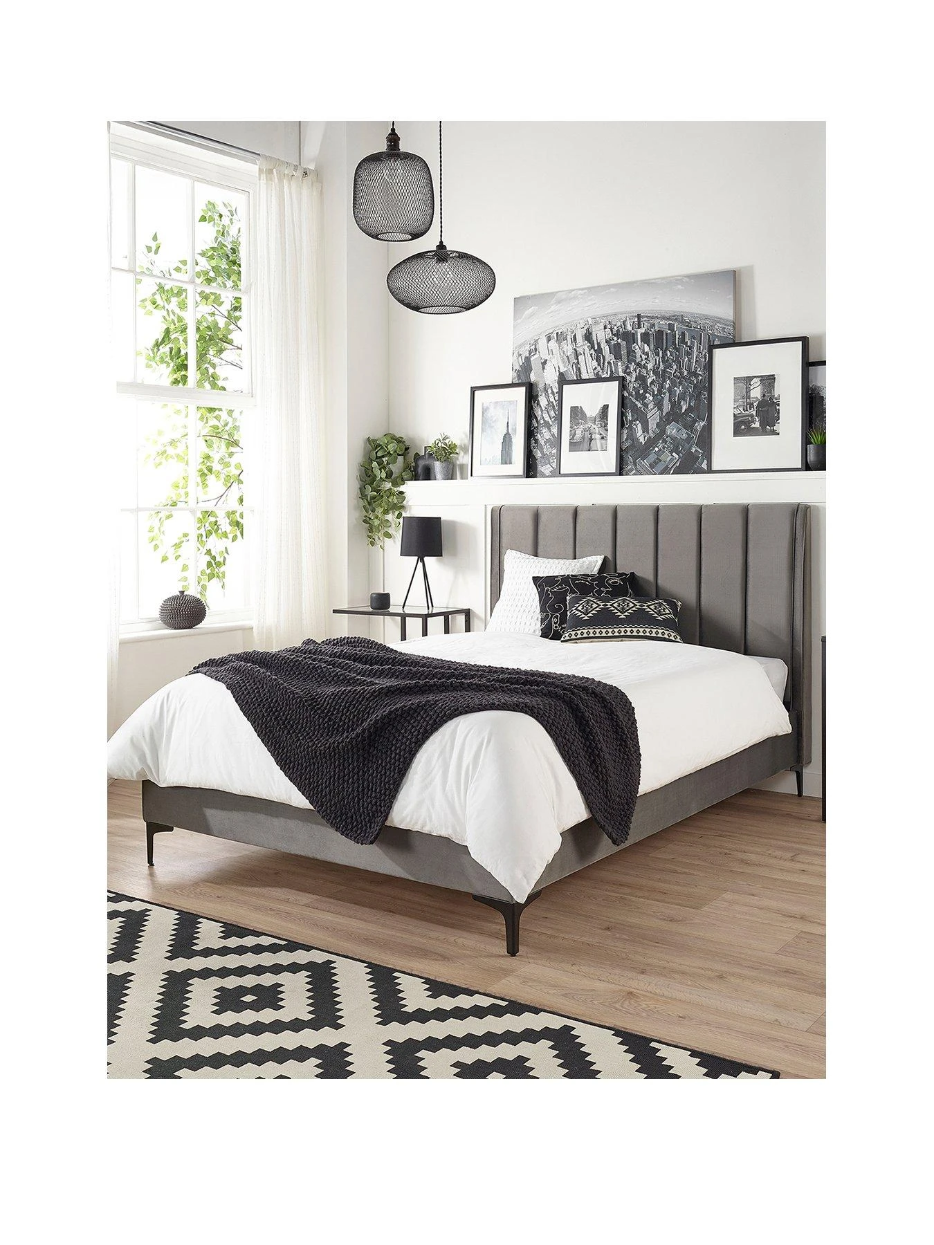 Aspire Phoebe Footend Velvet Double Bed 4 Aspire Phoebe Footend Velvet Double Bed - Image 2