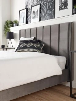 Aspire Phoebe Footend Velvet Double Bed 8 Aspire Phoebe Footend Velvet Double Bed -Oleu Furniture Shop VPD7J SQ4 0000000005 GREY SLd