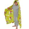 The Grinch Christmas Hooded Fleece Blanket - Green