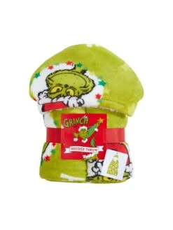 The Grinch Christmas Hooded Fleece Blanket - Green 13 The Grinch Christmas Hooded Fleece Blanket - Green -Oleu Furniture Shop VPN51 SQ6 0000000047 GREEN SLd3