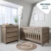 Tutti Bambini Modena 2 Piece Furniture Set - Oak (Cot Bed, Sprung Mattresss And Chest Changer) -Oleu Furniture Shop VQ2VB SQ1 0000000006 OAK RSr