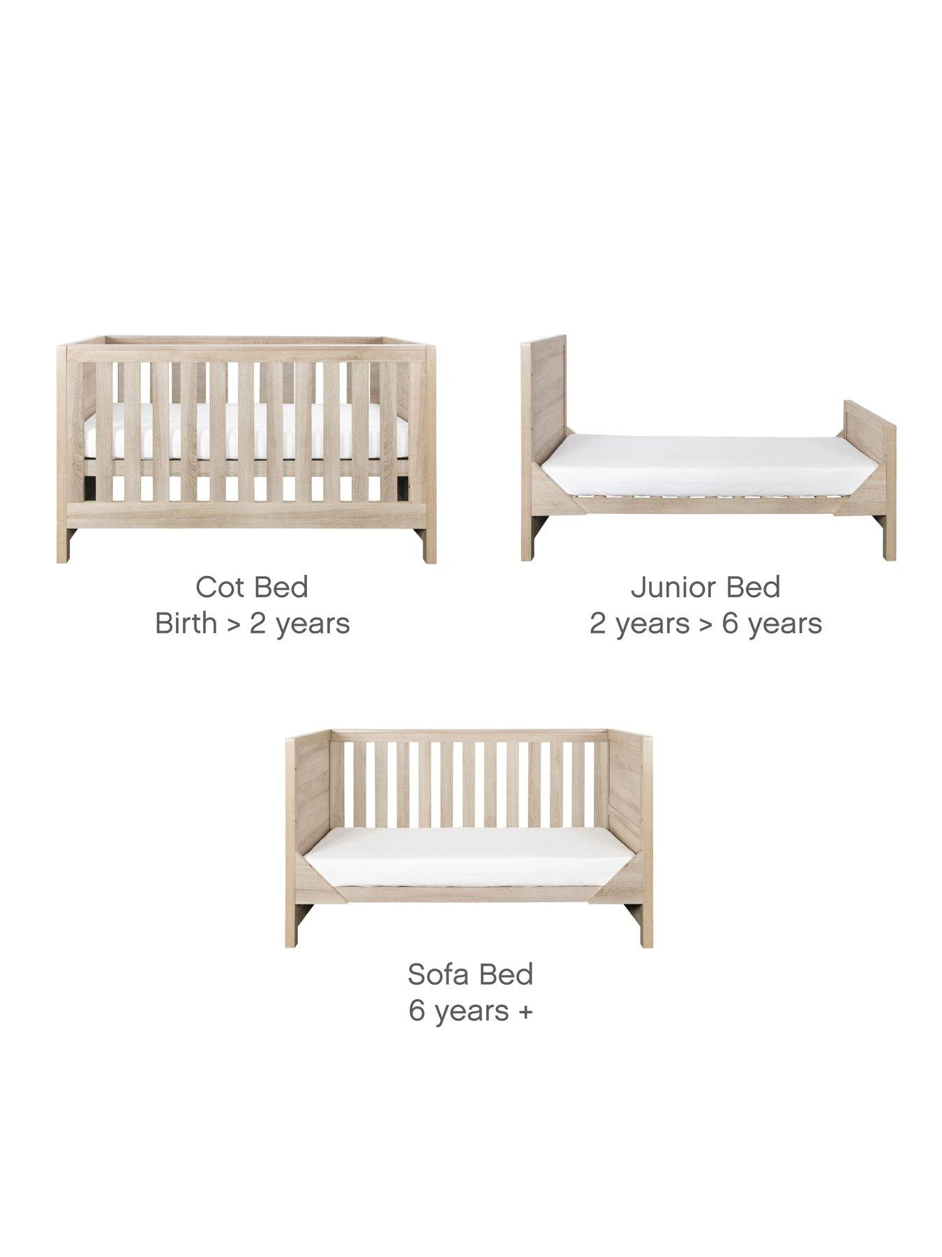 Tutti Bambini Modena 2 Piece Furniture Set - Oak (Cot Bed, Sprung Mattresss And Chest Changer) 9 Tutti Bambini Modena 2 Piece Furniture Set - Oak (Cot Bed, Sprung Mattresss And Chest Changer) - Image 7