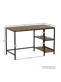 Vida Designs Brooklyn Desk 15 Vida Designs Brooklyn Desk -Oleu Furniture Shop VR61U SQ7 0000001206 DARK WOOD DGy