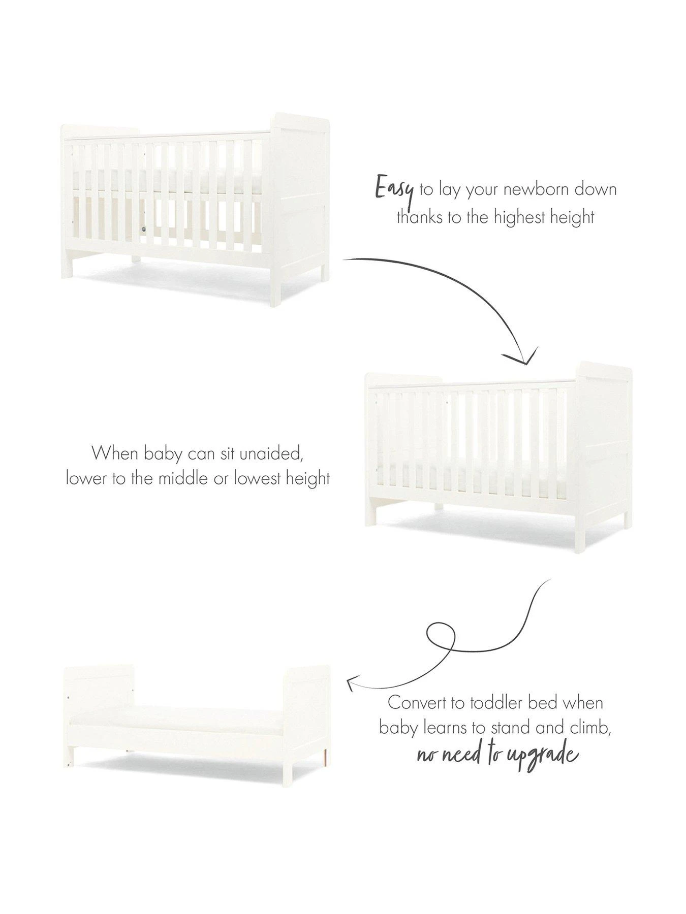Mamas & Papas Hampden 2 Piece Furniture Set- White 4 Mamas & Papas Hampden 2 Piece Furniture Set- White - Image 2
