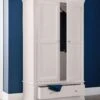 Julian Bowen Clermont 2 Door 1 Drawer Wardrobe -Oleu Furniture Shop VRRMD SQ1 0000000215 LIGHT GREY RSr