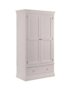 Julian Bowen Clermont 2 Door 1 Drawer Wardrobe 10 Julian Bowen Clermont 2 Door 1 Drawer Wardrobe -Oleu Furniture Shop VRRMD SQ3 0000000215 LIGHT GREY SLa