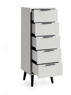 Julian Bowen Alba 5 Drawer Narrow Chest 7 Julian Bowen Alba 5 Drawer Narrow Chest -Oleu Furniture Shop VRRP7 SQ4 0000000005 GREY SLd
