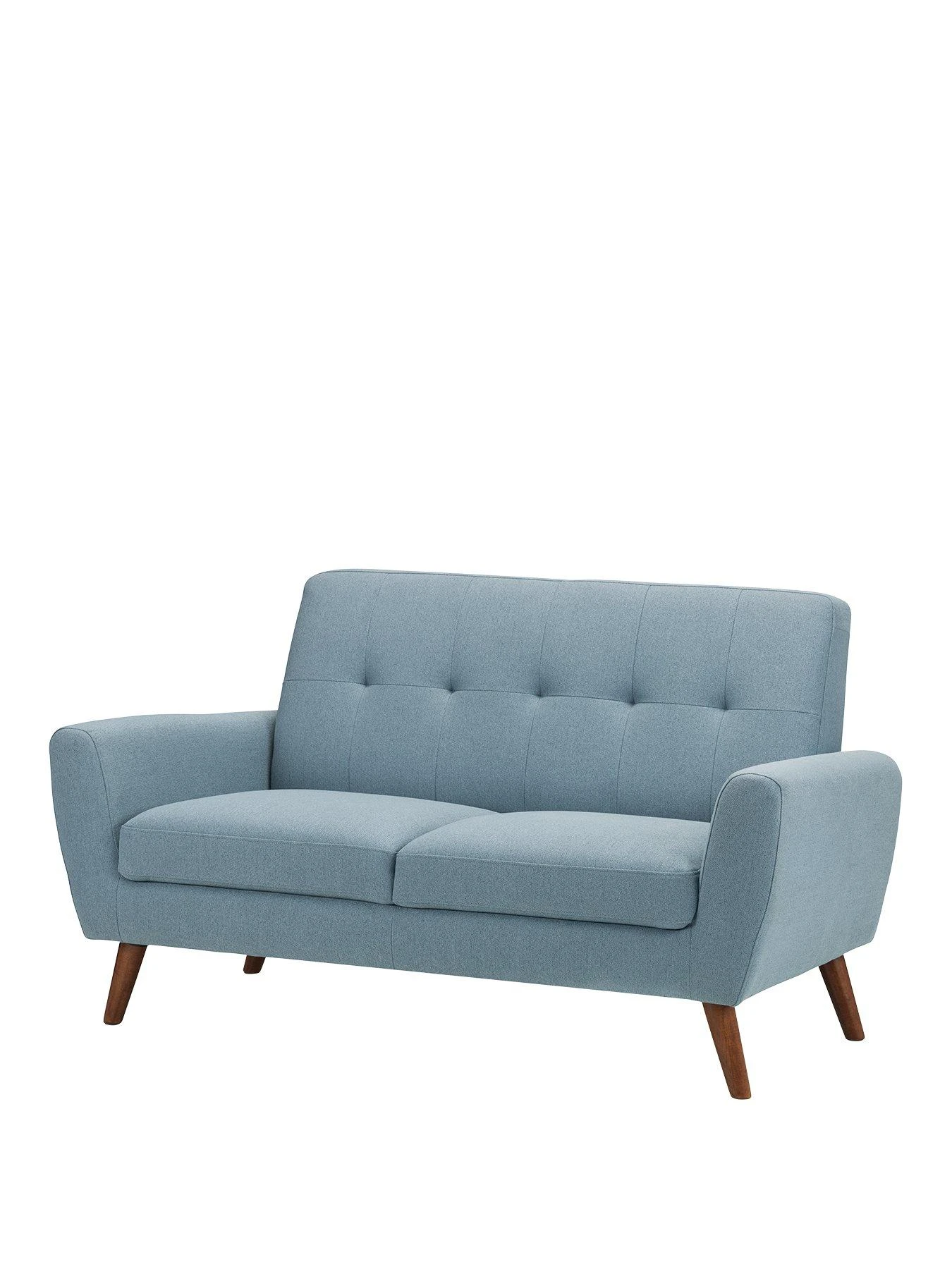 Julian Bowen Monza 2 Seater Compact Retro Sofa - Blue 5 Julian Bowen Monza 2 Seater Compact Retro Sofa - Blue - Image 3