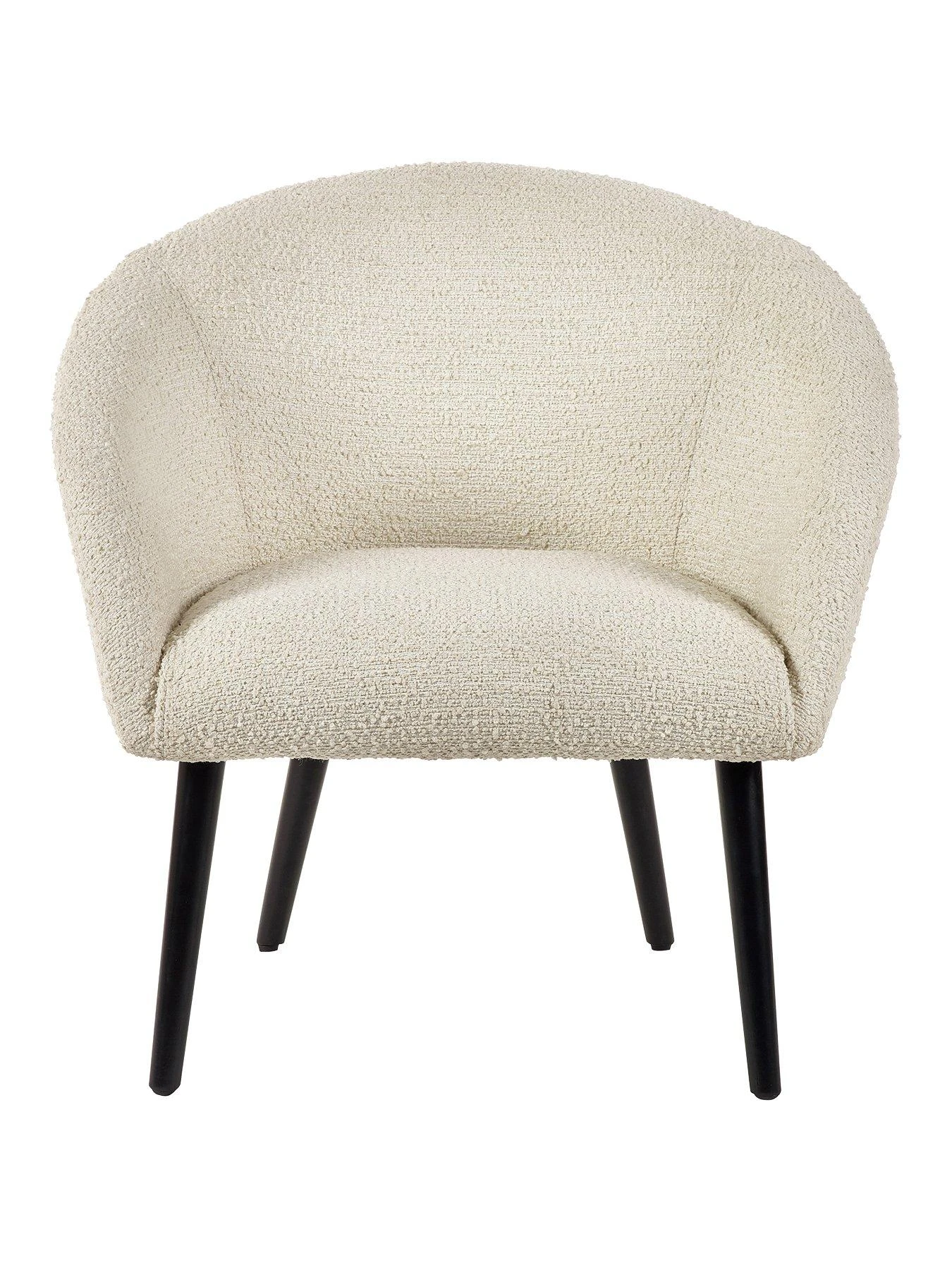 Julian Bowen Amari Boucle Accent Chair - Ivory 4 Julian Bowen Amari Boucle Accent Chair - Ivory - Image 2