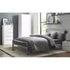 Julian Bowen Soto Small Double Metal Bed -Oleu Furniture Shop VRRSR SQ1 0000000035 SILVER RSr