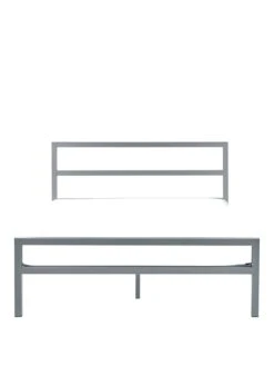 Julian Bowen Soto Small Double Metal Bed -Oleu Furniture Shop VRRSR SQ2 0000000035 SILVER SLf
