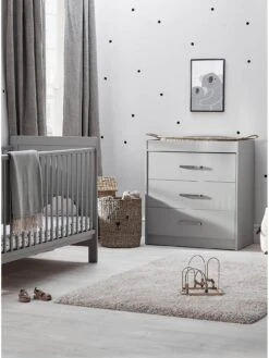 Silver Cross Devon 2 Piece Nursery Furniture Set- Grey