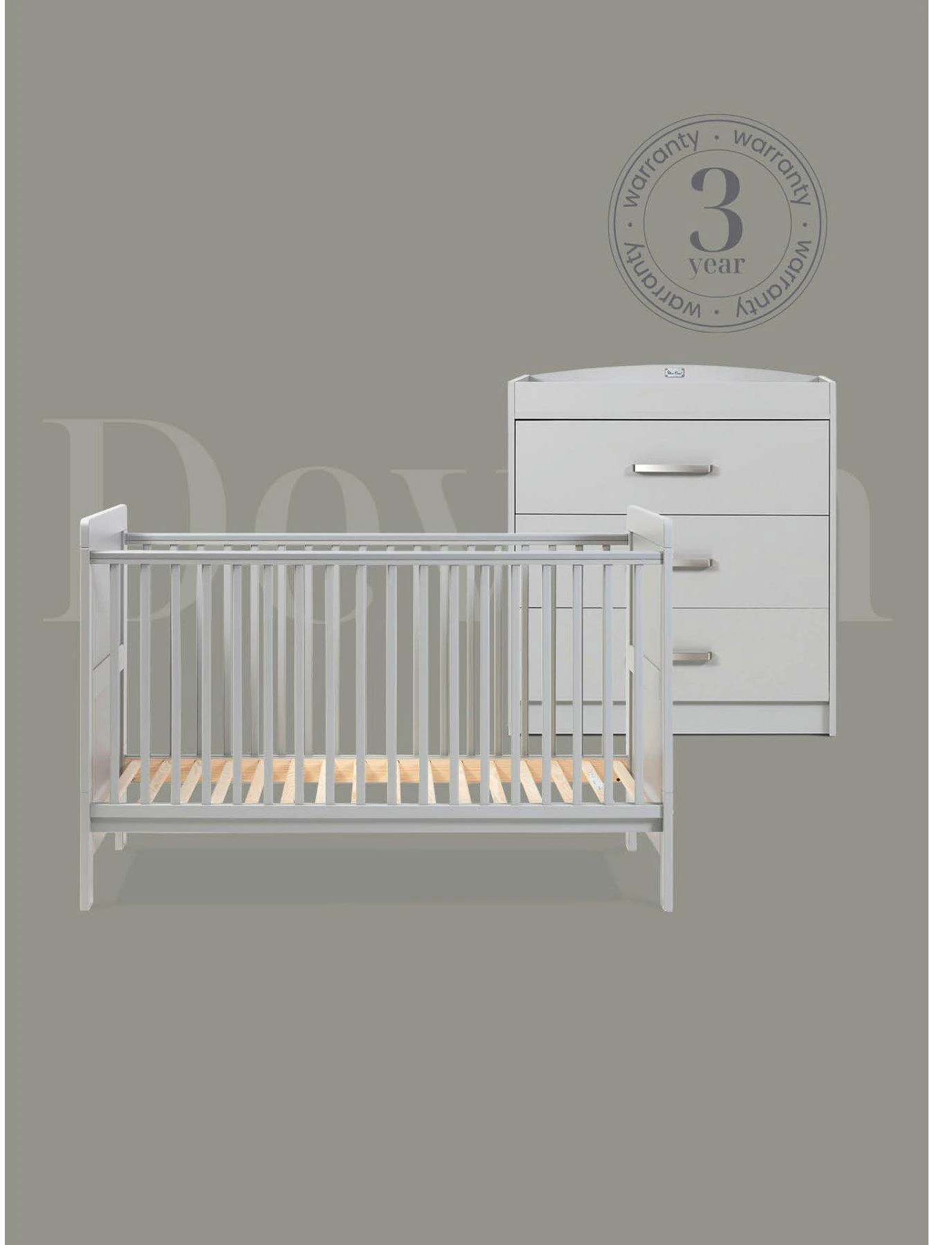 Silver Cross Devon 2 Piece Nursery Furniture Set- Grey 8 Silver Cross Devon 2 Piece Nursery Furniture Set- Grey - Image 6