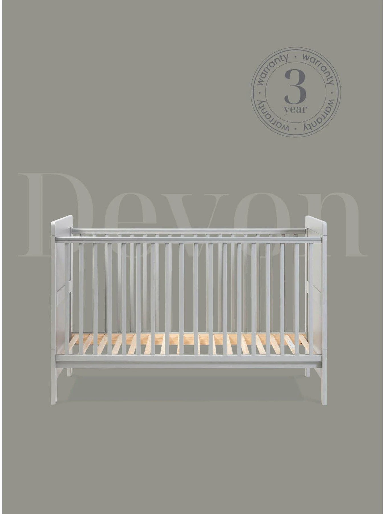 Silver Cross Devon 2 Piece Nursery Furniture Set- Grey 9 Silver Cross Devon 2 Piece Nursery Furniture Set- Grey - Image 7