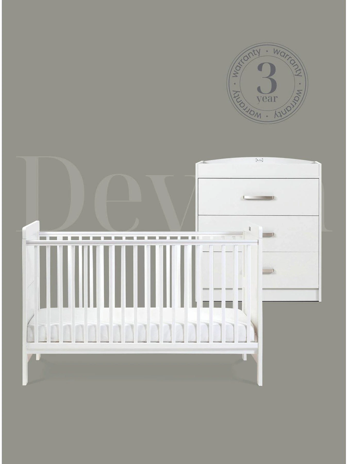Silver Cross Devon 2 Piece Nursery Furniture Set- White 9 Silver Cross Devon 2 Piece Nursery Furniture Set- White - Image 7